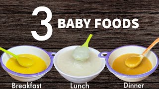 3 Baby foods Weightgain Food For 612 month Babies Plantain puree Potato Rice Poha Carrot Potato [upl. by Kelula]