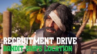 Assassins Creed Odyssey Recruitment Drive  Bandit ships location Side Quest [upl. by Fital]