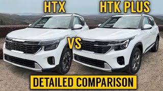 Kia seltos 2023 HTK Plus VS HTX  Seltos facelift HTK vs HTX  Which variant is value for money [upl. by Fahy540]