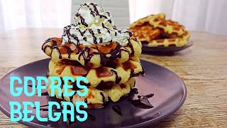 GOFRES BELGAS  Waffles  Receta casera [upl. by Oriel]