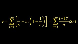 La constante d’Euler Partie 1Représentations sous formes de séries numériques [upl. by Iglesias]