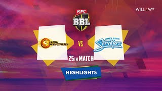 Highlights 25th Match Perth Scorchers vs Adelaide Strikers  25th Match  PRS vs ADS [upl. by Aerona]