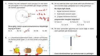 Test7 Çembersel Hareket Açısal Momentum Meb Kazanım Kavrama Testi 12 Sınıf  KK7 [upl. by Belayneh]