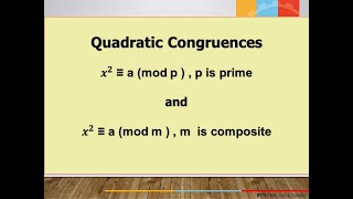 Solving Quadratic Congruences [upl. by Ely15]