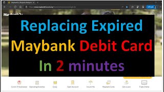 Replacing Maybank Debit Card in 2 minutes [upl. by Esiahc]