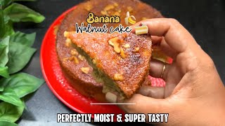 Super moist amp tasty banana walnut cake  Baking therapy 💆🏻‍♀️ baking bananawalnutcake cakerecipe [upl. by Zellner108]