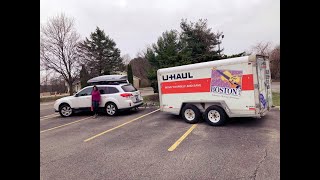 Uhaul 6x12 trailer amp Subaru Outback Cross country move [upl. by Aihseit]