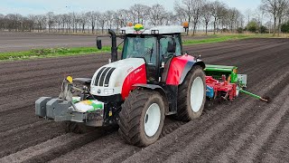 Zomergerst zaaien met Amazone D9 3000 Landbouwbedrijf Boels Vlagtwedde [upl. by Compton]