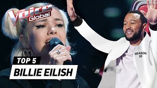 The best BILLIE EILISH Blind Auditions on The Voice [upl. by Mailiw]