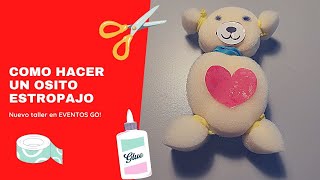 COMO HACER UN OSITO ESTROPAJO MUY FACIL  DIY  MANUALIDADES  TALLERES [upl. by Pinchas652]