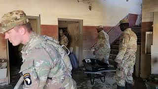 Soldiers of the 101st Airborne Division deployed in Marshall NC [upl. by Yhtorod]