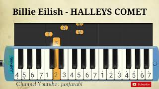 Billie Eilish  HALLEYS COMET  pianika tutorial [upl. by Nuli]