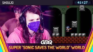 Super quotSonic Saves the Worldquot World by Shoujo in 4127  Summer Games Done Quick 2024 [upl. by Eselahc]