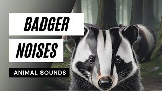 Animal Sounds Badger Noises  badger sound effects  banger growls  badger hisses  animal sounds [upl. by Rudyard]