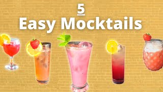 5 Easy Mocktails You Need To Try  Refreshing Summer Drinks to cool you down [upl. by Tristam558]