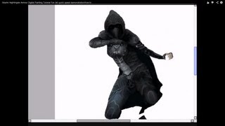 Skyrim Nightingale Armour Digital Painting Tutorial Fan Art quick speed demonstrationhow to [upl. by Alfi235]