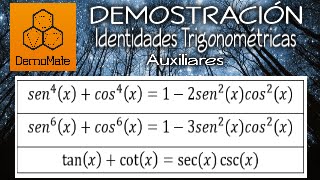 Identidades Trigonométricas Auxiliares PARTE 1 DEMOSTRACIÓN [upl. by Wertheimer611]