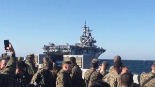 My experience taking a LCU Landing Craft Utility from the well deck of a LHD [upl. by Neyuh]