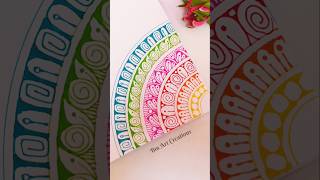 Draw an Easy Mandala with me 🌈🎨 art shorts drawing mandala colors aesthetic zentangle doodle [upl. by Iain]