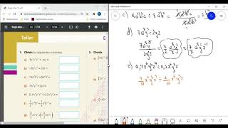 Taller pág136 y 137 División de monomios y polinomios NovenoEGB EAES Álgebrayfunciones [upl. by Klute]