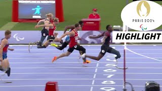 Para Athletics Mens 100m T64 Final Highlights 2024 Guity Guity Wins Gold Sets  Paris Paralympic [upl. by Sergeant87]