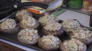 How to Make Stuffed Mushrooms With Crabmeat [upl. by Henriha377]