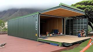 Man Builds Amazing DIY Container Home with a Rooftop Terrace  LowCost Housing Fabricatusueno [upl. by Elleyoj]