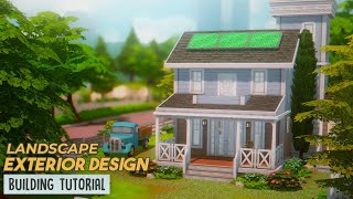 How I Landscape My Houses In The Sims 4 Building Tutorial [upl. by Enelime]