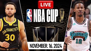 NBA LIVE Golden State Warriors vs Memphis Grizzlies  EMIRATES NBA CUP 2024  November 16 2024 [upl. by Animrelliug]