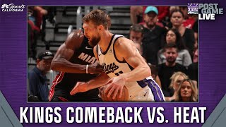 Sacramento Kings comeback vs Miami Heat in 111110 thriller  NBC Sports California [upl. by Eidur]