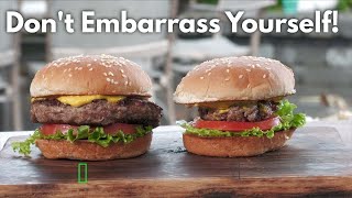 How To Make Better Burgers  No Shrinkage [upl. by Ratep]