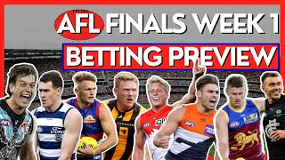 AFL FINALS Betting Tips Trends amp Predictions For ALL Matches Week 1  2024 AFL Season [upl. by Anse]