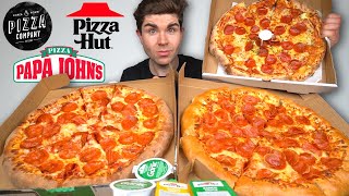 CHEESE STUFFED CRUST PIZZA MUKBANG Feast Which is Best [upl. by Atilek]