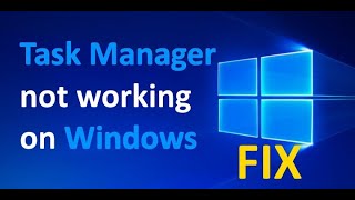 Fix Task Manager not working on Windows [upl. by Divine55]