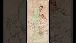 Alphonse Mucha Czech 18601939  Vintage Art Screensaver  Background Art  4K Art [upl. by Ellenaj372]