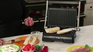 Cuisinart Griddler® Grill amp Panini Press GR 11 Demo Video [upl. by Arraek]