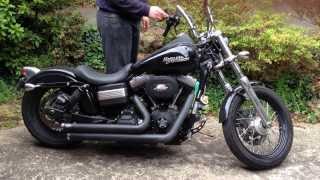 The Dirty Dyna  2010 Street Bob  Legend Air Suspension Sound Check [upl. by Nonnahsal836]