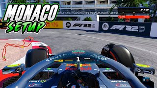 F1 22 MONACO HOTLAP  SETUP 109020 [upl. by Refinney638]