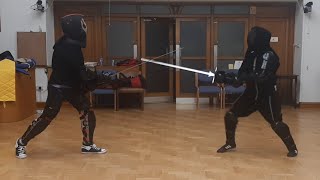 220  HEMA Sparring  Longsword Steel  Full Match [upl. by Madelena]