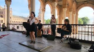 2💃 Flamenco at Plaza de Espana💃💃 Sevilla Spain 🇪🇸♥️❤️ 플라멩고 스페인 세비야 에스파냐 광장에서💃💃 스페인여행 flamengo [upl. by Enoyrt]