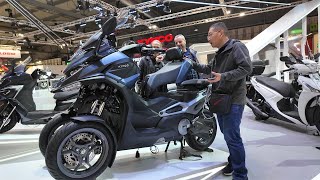 2025 KYMCO CV3 550cc mega scooter at EICMA show Italy [upl. by Anitnahs]