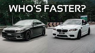 FULLY MODIFIED BMW 523i vs STOCK 520d CRAZY DRIVE [upl. by Vladimir]