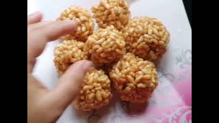 murir moaBangladeshi moa recipepuffed rice laddu recipe by Fatemas Ranna Ghor [upl. by Aile]