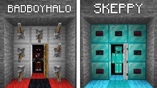 Skeppy Vs BadBoyHalo ESCAPE ROOM Build Battle  Minecraft [upl. by Chuah720]