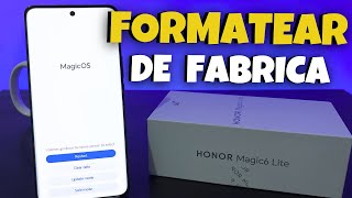 HONOR MAGIC6 LITE Formatear 🔧 RESTABLECER De Fabrica RESTAURAR🔐 Quitar CONTRASEÑA [upl. by Notsle]