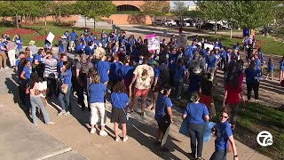 Ann Arbor teachers demand transparency as board discusses layoffs budget deficit [upl. by Toback]