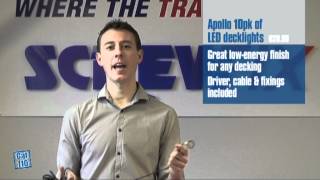 Screwfix Buyer Richard Jones demonstrates Apollo Deck Light Kit Polished Pack of 10 [upl. by Alauqahs]