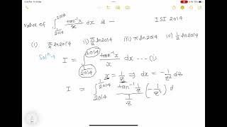 ISI 2014 definite integration question maths by ar Warsi [upl. by Tallia]