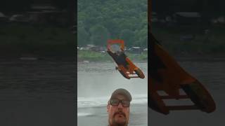 Hydroplane does backflip and lands it boat racing [upl. by Christina]