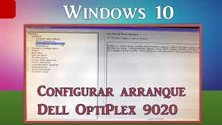 configurar arranque BIOS Dell Windows 10 2022 [upl. by Edeline]